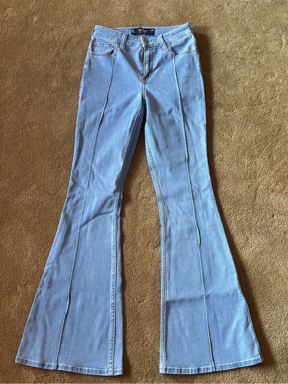 Light Blue Hollister Women's Flared Jeans
